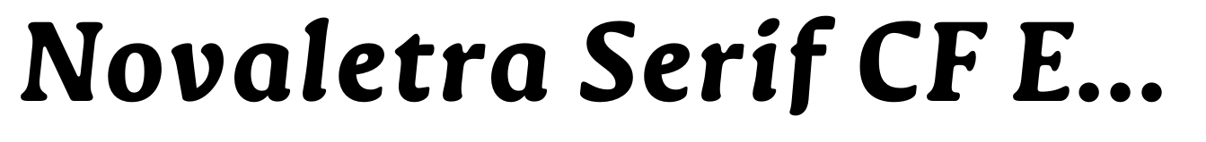 Novaletra Serif CF Extra Bold Italic